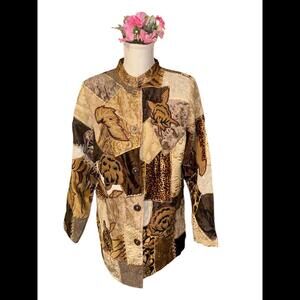 Indigo Moon 90s patchwork tapestry vest